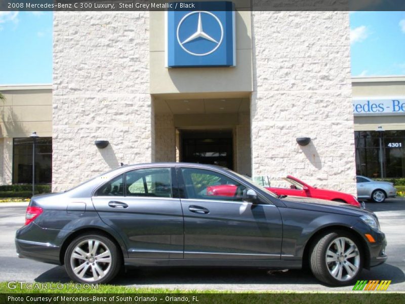 Steel Grey Metallic / Black 2008 Mercedes-Benz C 300 Luxury