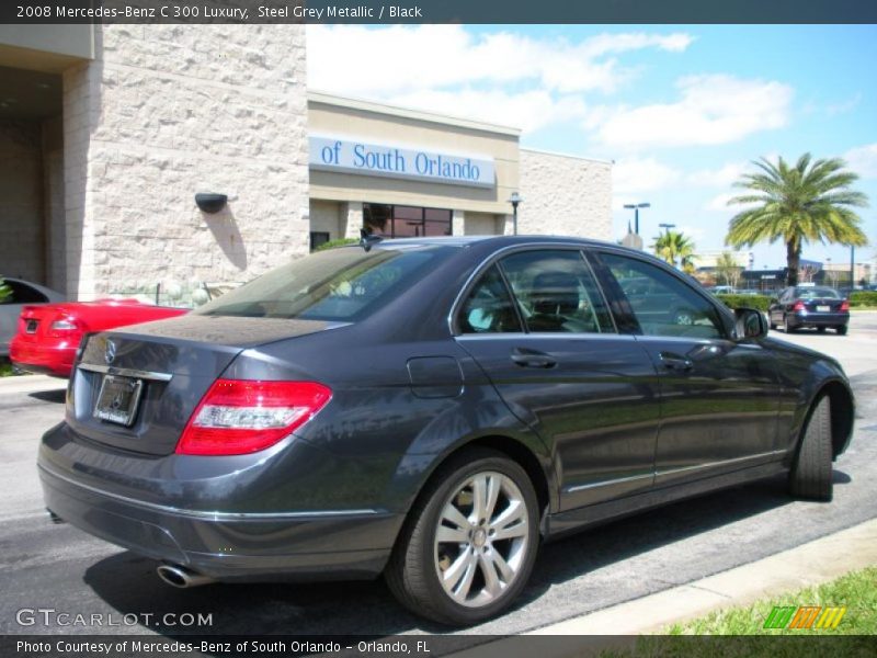 Steel Grey Metallic / Black 2008 Mercedes-Benz C 300 Luxury