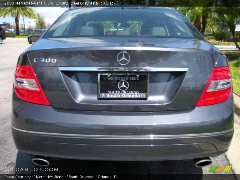 Steel Grey Metallic / Black 2008 Mercedes-Benz C 300 Luxury