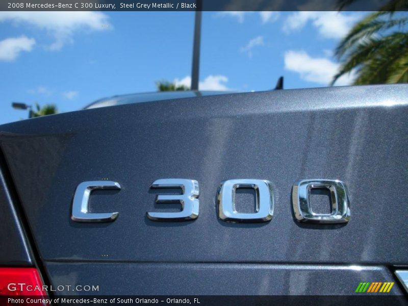Steel Grey Metallic / Black 2008 Mercedes-Benz C 300 Luxury