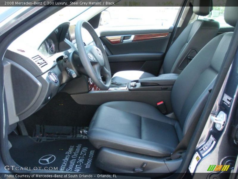 Steel Grey Metallic / Black 2008 Mercedes-Benz C 300 Luxury