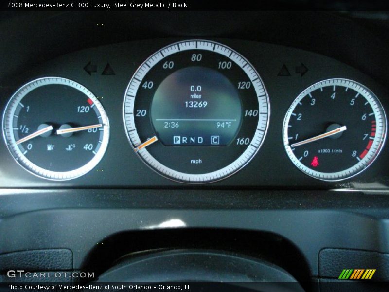 Steel Grey Metallic / Black 2008 Mercedes-Benz C 300 Luxury