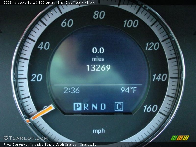 Steel Grey Metallic / Black 2008 Mercedes-Benz C 300 Luxury
