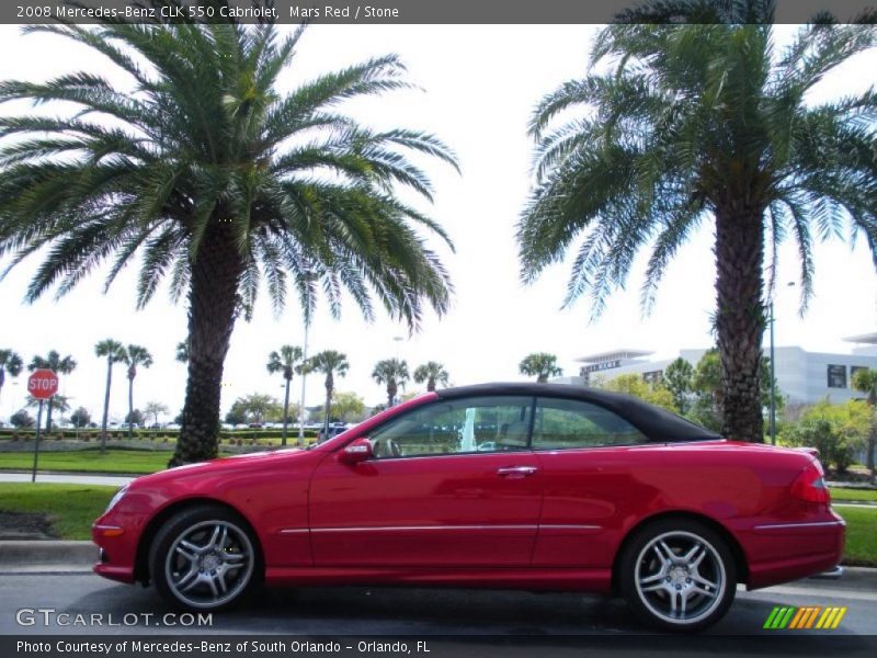 Mars Red / Stone 2008 Mercedes-Benz CLK 550 Cabriolet