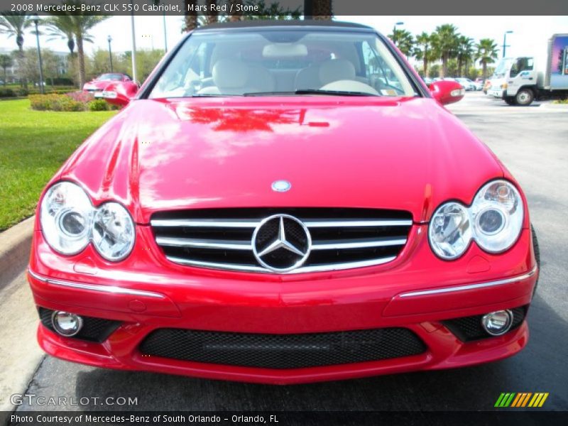 Mars Red / Stone 2008 Mercedes-Benz CLK 550 Cabriolet