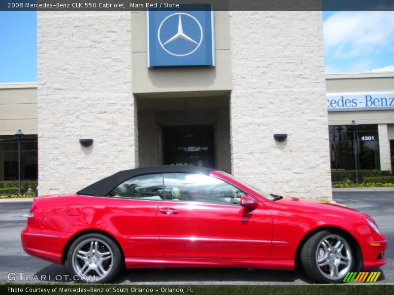 Mars Red / Stone 2008 Mercedes-Benz CLK 550 Cabriolet