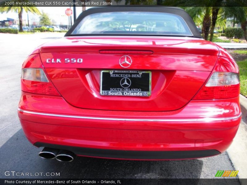 Mars Red / Stone 2008 Mercedes-Benz CLK 550 Cabriolet