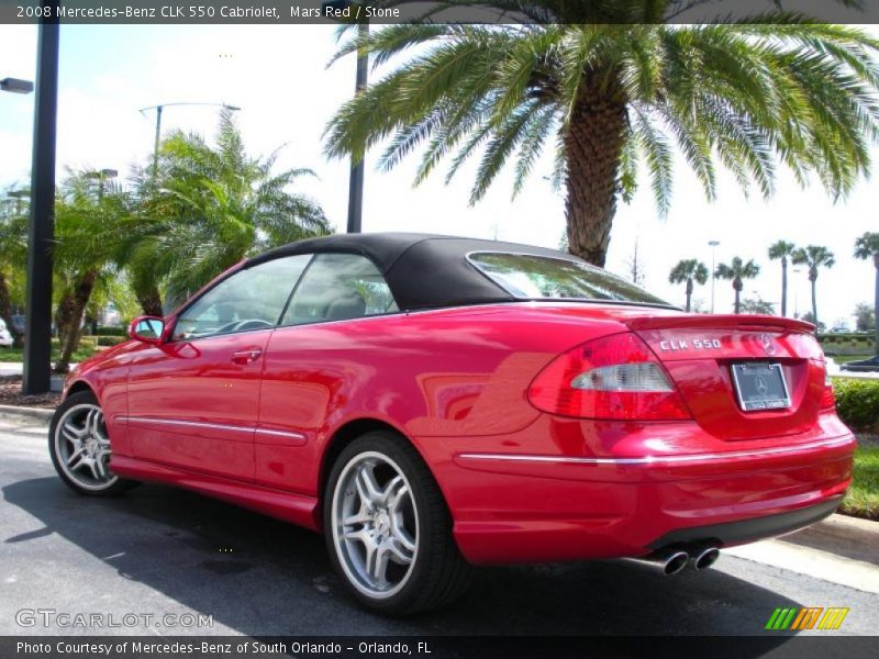 Mars Red / Stone 2008 Mercedes-Benz CLK 550 Cabriolet