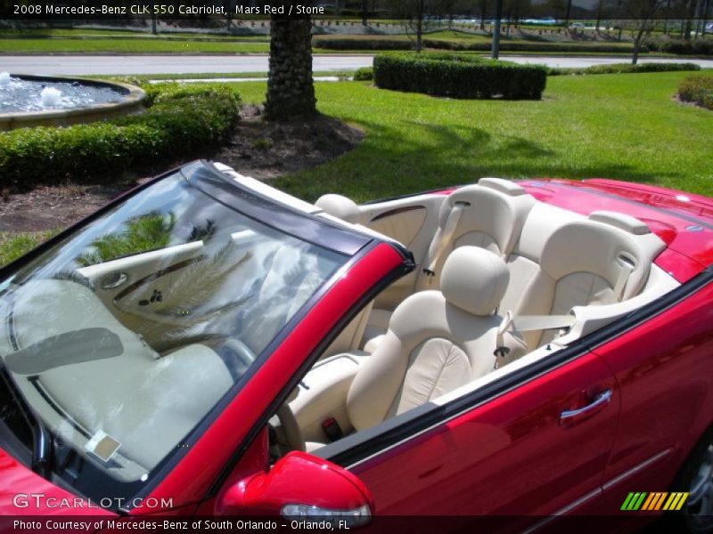 Mars Red / Stone 2008 Mercedes-Benz CLK 550 Cabriolet