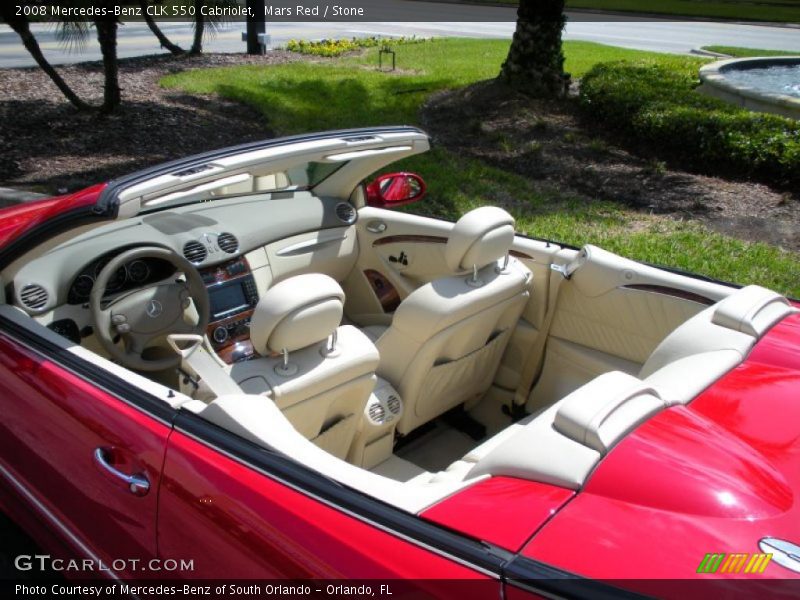 Mars Red / Stone 2008 Mercedes-Benz CLK 550 Cabriolet