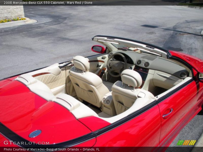 Mars Red / Stone 2008 Mercedes-Benz CLK 550 Cabriolet