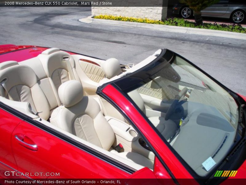 Mars Red / Stone 2008 Mercedes-Benz CLK 550 Cabriolet