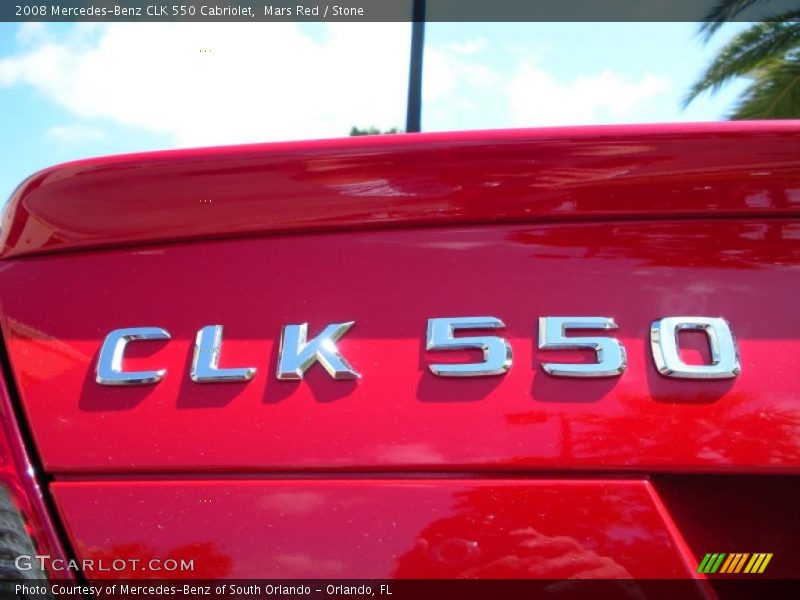 Mars Red / Stone 2008 Mercedes-Benz CLK 550 Cabriolet