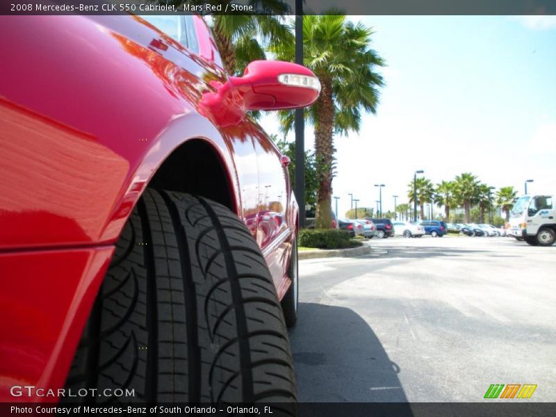 Mars Red / Stone 2008 Mercedes-Benz CLK 550 Cabriolet