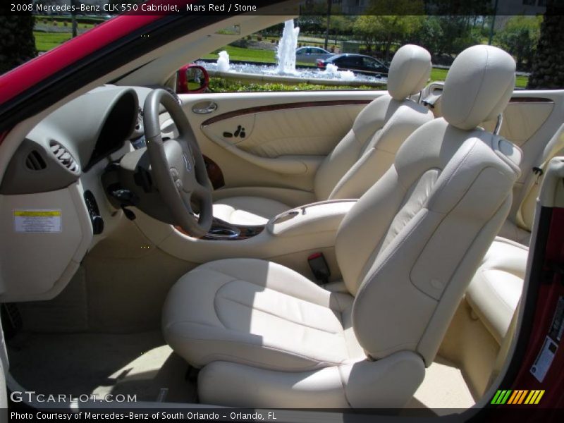 Mars Red / Stone 2008 Mercedes-Benz CLK 550 Cabriolet