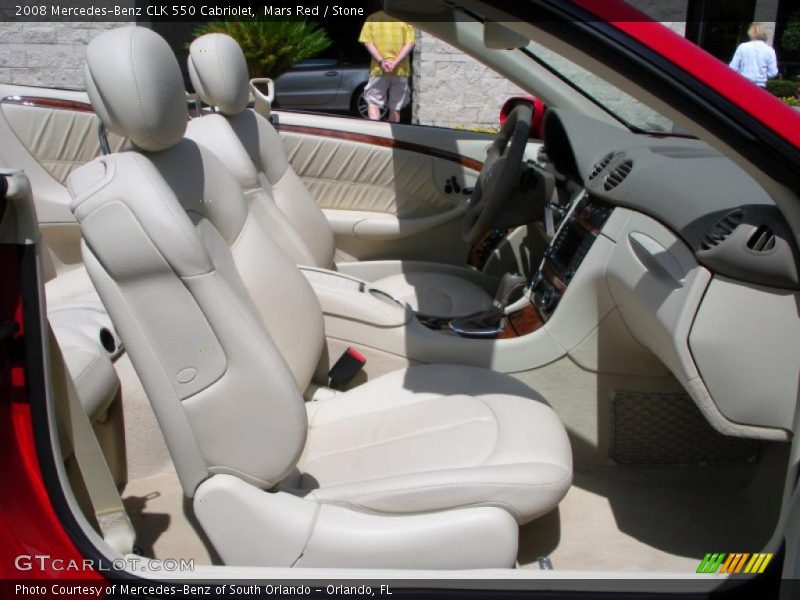 Mars Red / Stone 2008 Mercedes-Benz CLK 550 Cabriolet