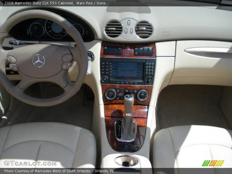 Mars Red / Stone 2008 Mercedes-Benz CLK 550 Cabriolet