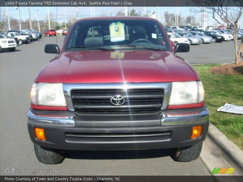 Sunfire Red Pearl / Gray 1999 Toyota Tacoma TRD Extended Cab 4x4