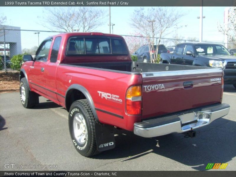 Sunfire Red Pearl / Gray 1999 Toyota Tacoma TRD Extended Cab 4x4