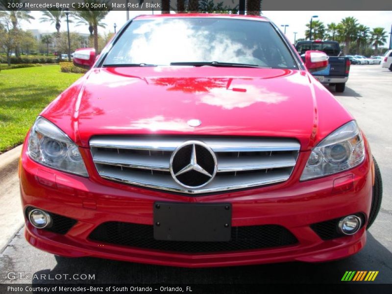Mars Red / Black 2009 Mercedes-Benz C 350 Sport