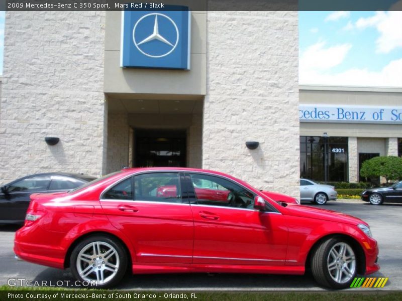 Mars Red / Black 2009 Mercedes-Benz C 350 Sport