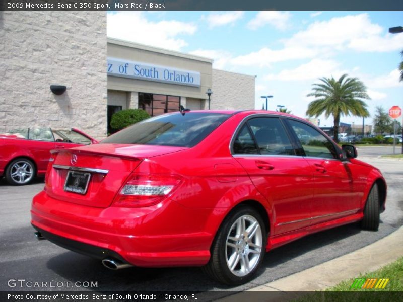 Mars Red / Black 2009 Mercedes-Benz C 350 Sport