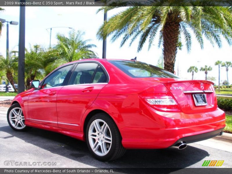 Mars Red / Black 2009 Mercedes-Benz C 350 Sport