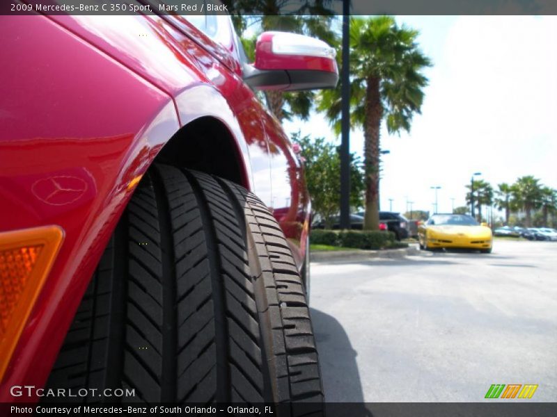 Mars Red / Black 2009 Mercedes-Benz C 350 Sport
