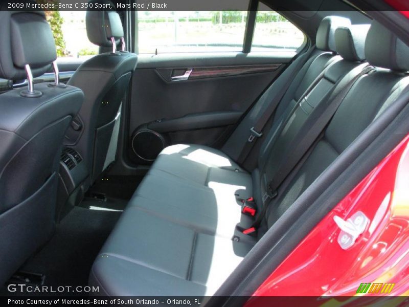 Mars Red / Black 2009 Mercedes-Benz C 350 Sport