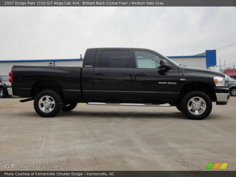 Brilliant Black Crystal Pearl / Medium Slate Gray 2007 Dodge Ram 1500 SLT Mega Cab 4x4