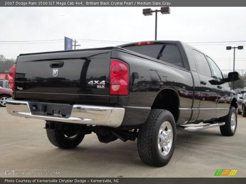 Brilliant Black Crystal Pearl / Medium Slate Gray 2007 Dodge Ram 1500 SLT Mega Cab 4x4