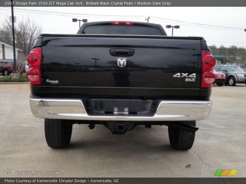 Brilliant Black Crystal Pearl / Medium Slate Gray 2007 Dodge Ram 1500 SLT Mega Cab 4x4