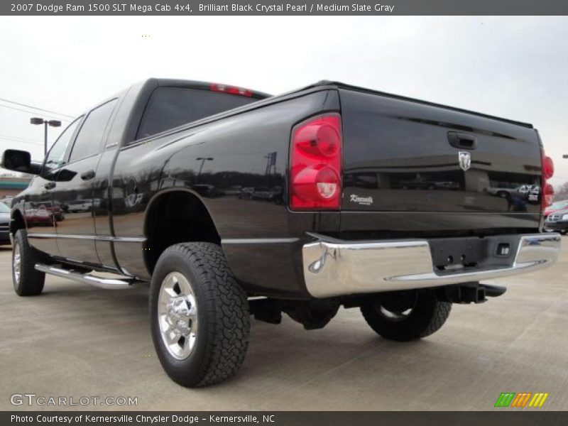 Brilliant Black Crystal Pearl / Medium Slate Gray 2007 Dodge Ram 1500 SLT Mega Cab 4x4