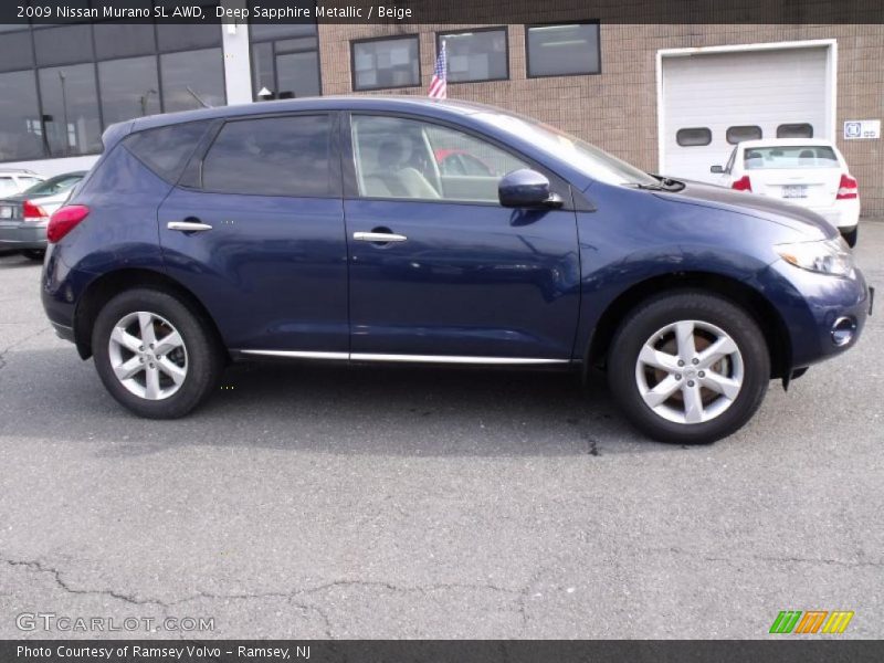 Deep Sapphire Metallic / Beige 2009 Nissan Murano SL AWD