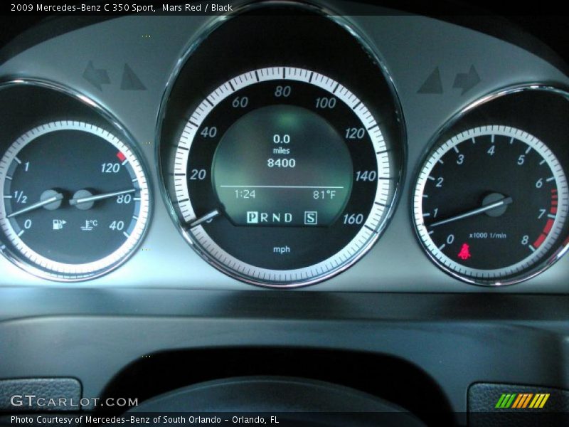 Mars Red / Black 2009 Mercedes-Benz C 350 Sport
