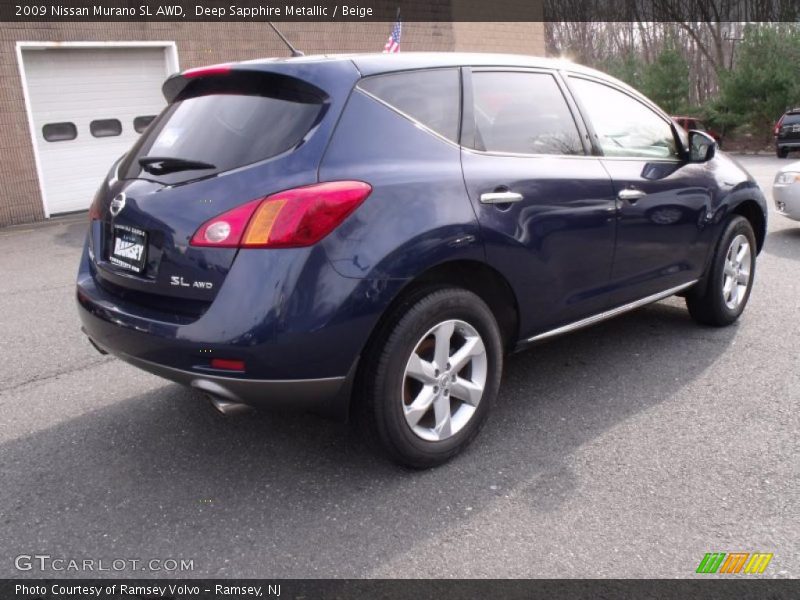 Deep Sapphire Metallic / Beige 2009 Nissan Murano SL AWD
