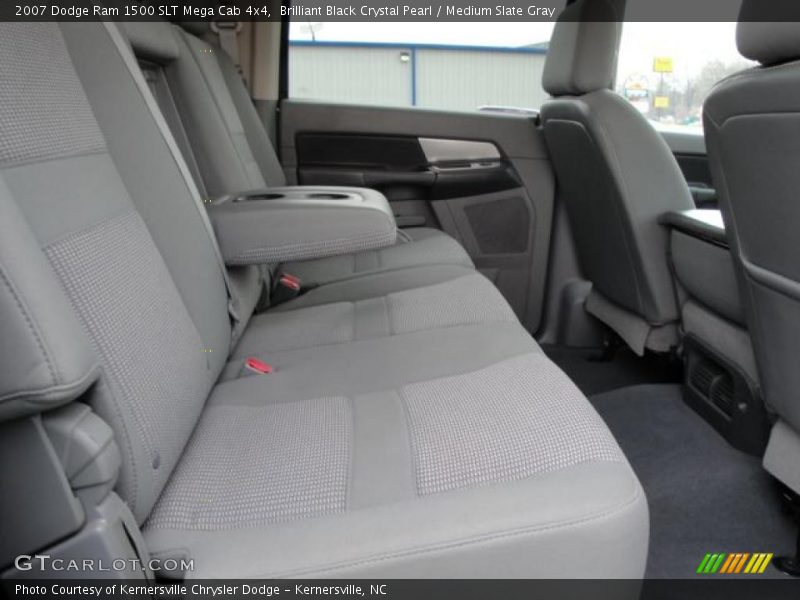 Brilliant Black Crystal Pearl / Medium Slate Gray 2007 Dodge Ram 1500 SLT Mega Cab 4x4