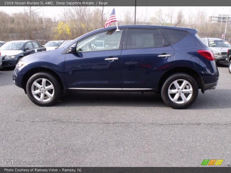 Deep Sapphire Metallic / Beige 2009 Nissan Murano SL AWD