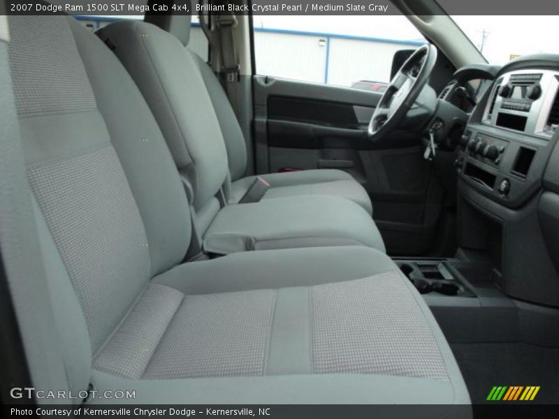 Brilliant Black Crystal Pearl / Medium Slate Gray 2007 Dodge Ram 1500 SLT Mega Cab 4x4