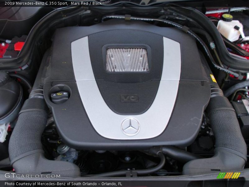 Mars Red / Black 2009 Mercedes-Benz C 350 Sport