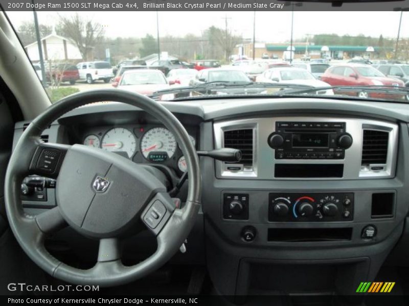 Brilliant Black Crystal Pearl / Medium Slate Gray 2007 Dodge Ram 1500 SLT Mega Cab 4x4
