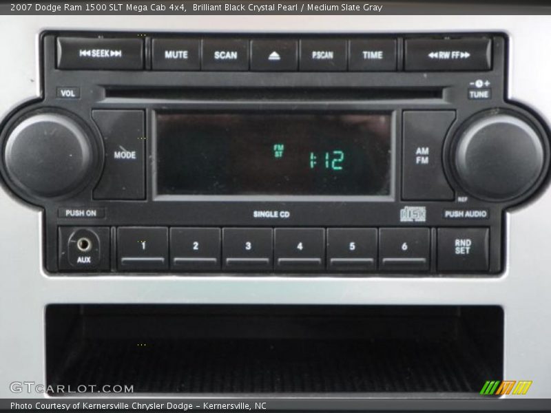 Brilliant Black Crystal Pearl / Medium Slate Gray 2007 Dodge Ram 1500 SLT Mega Cab 4x4