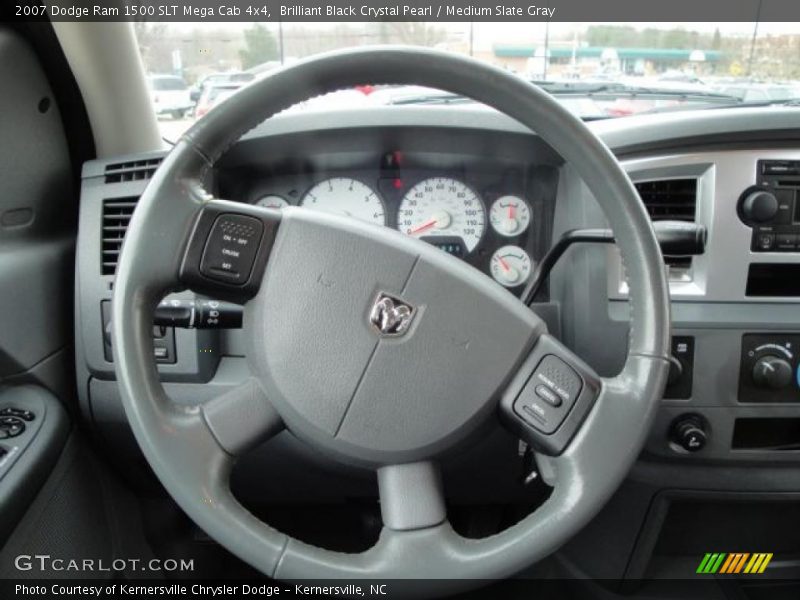 Brilliant Black Crystal Pearl / Medium Slate Gray 2007 Dodge Ram 1500 SLT Mega Cab 4x4