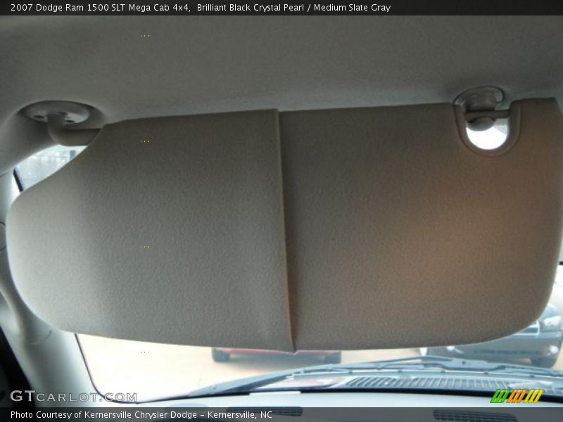 Brilliant Black Crystal Pearl / Medium Slate Gray 2007 Dodge Ram 1500 SLT Mega Cab 4x4