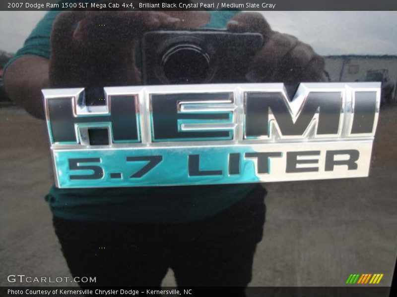 Brilliant Black Crystal Pearl / Medium Slate Gray 2007 Dodge Ram 1500 SLT Mega Cab 4x4