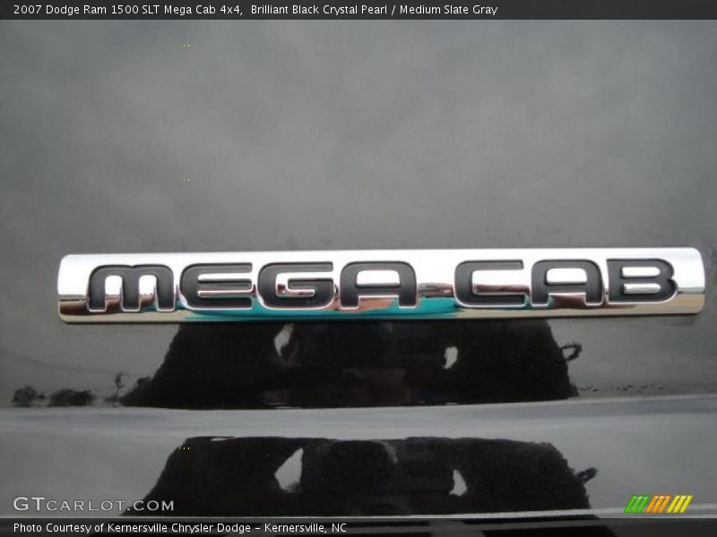 Brilliant Black Crystal Pearl / Medium Slate Gray 2007 Dodge Ram 1500 SLT Mega Cab 4x4