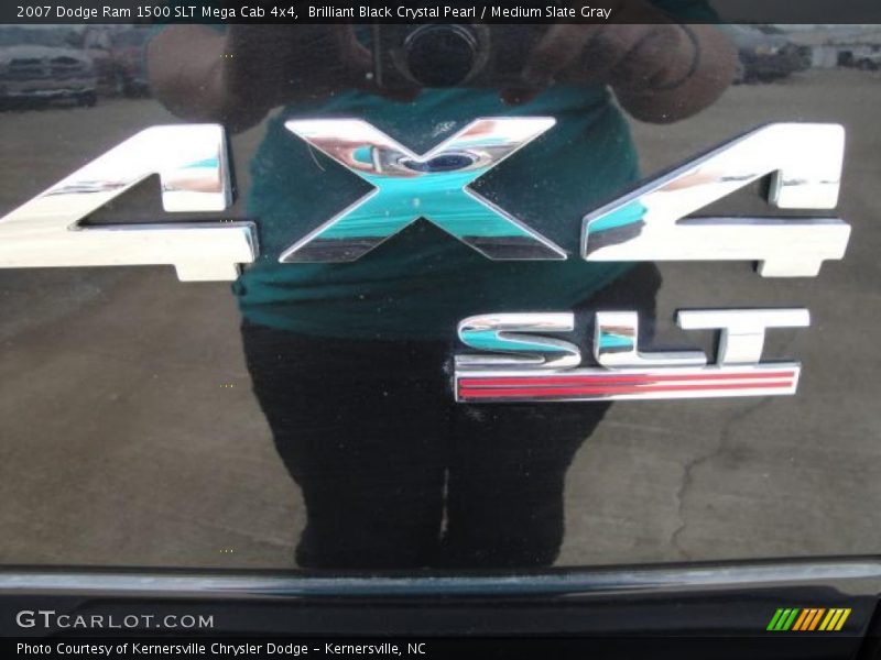 Brilliant Black Crystal Pearl / Medium Slate Gray 2007 Dodge Ram 1500 SLT Mega Cab 4x4