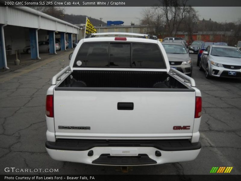 Summit White / Graphite 2002 GMC Sonoma SLS ZR5 Crew Cab 4x4