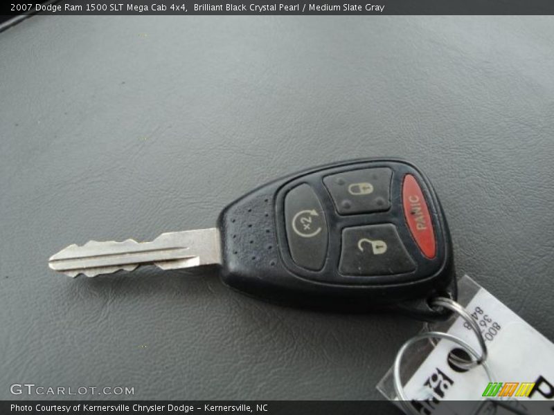 Brilliant Black Crystal Pearl / Medium Slate Gray 2007 Dodge Ram 1500 SLT Mega Cab 4x4