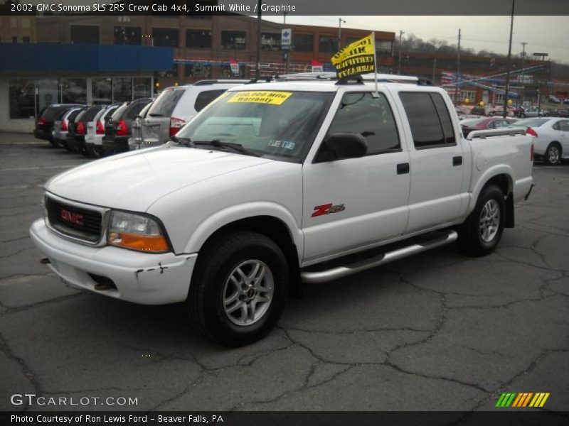 Summit White / Graphite 2002 GMC Sonoma SLS ZR5 Crew Cab 4x4